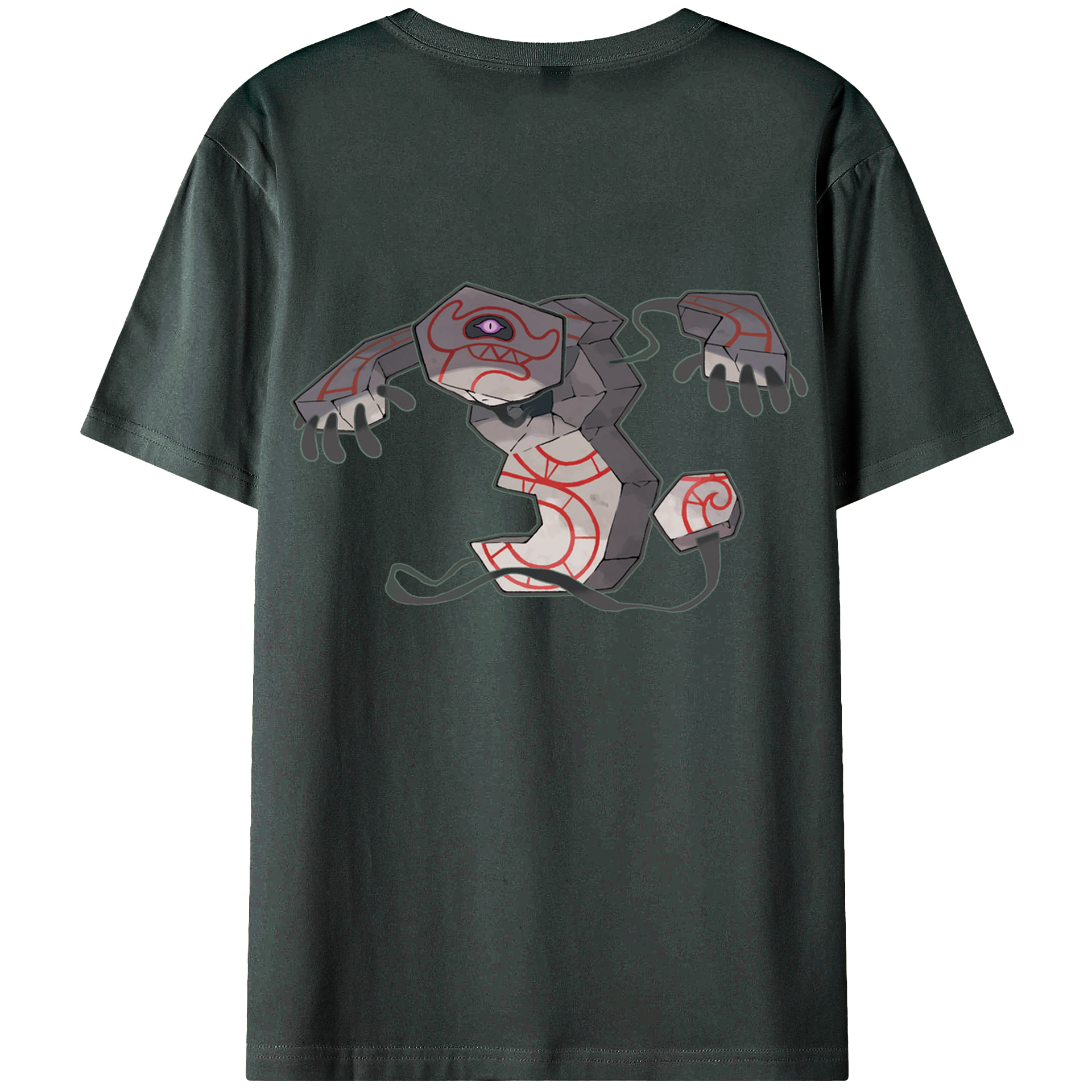 （画像用） ポケットモンスター Pokémon 綿100％ メンズ半袖Tシャツ（バックプリント） 通気性